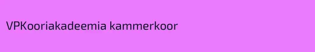 VPKooriakadeemia kammerkoor